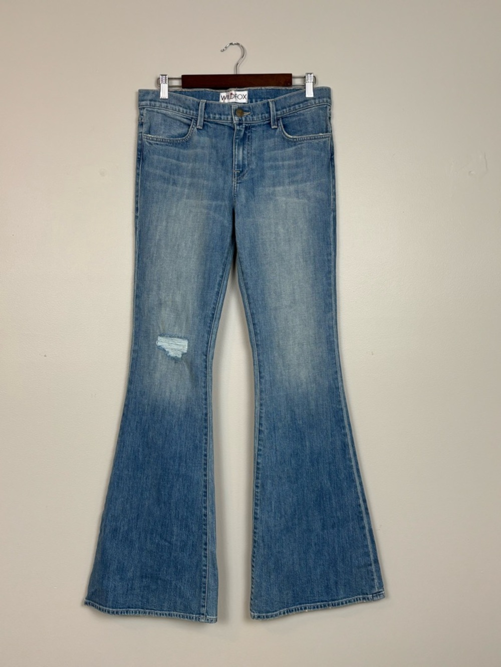 Wildfox‎ Jeans Joni Mid Rise Super Flare In Banter Womens 29 Retro 70's Inspired